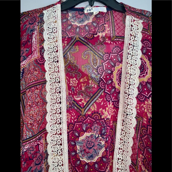 Jolt Kimono & Living Doll Split Pants Wine Size 3X - Picture 3 of 16